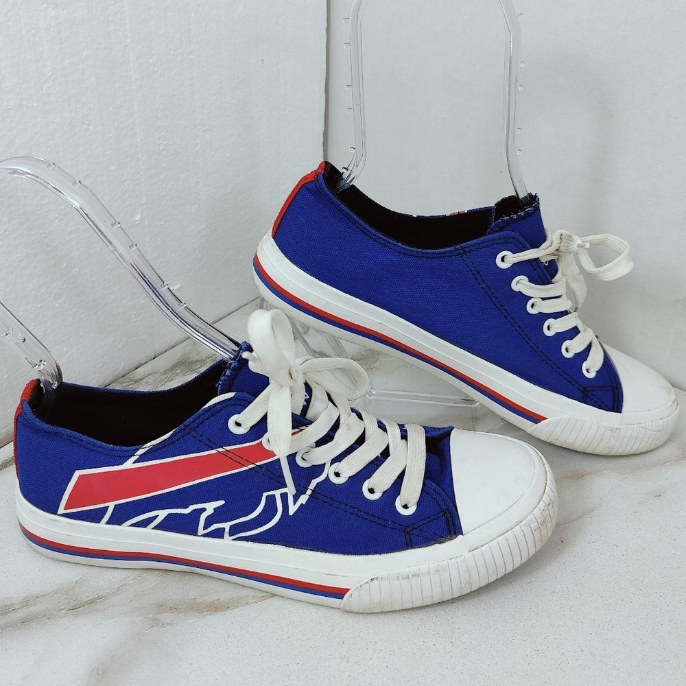 EUC Foco Men's Buffalo Bills Low Lace Up Canvas Sneakers, Sz 7